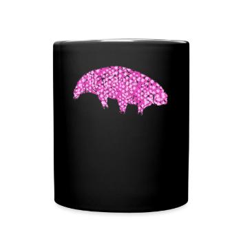 Tardigrade Bärtierchen Wasserbär - Tasse einfarbig - Schwarz - Vorne