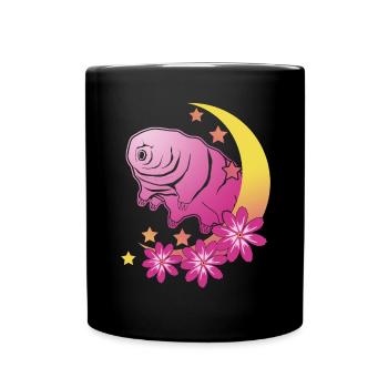 Tardigrade Water Bear Moon Tardigrades - Full Colour Mug - black - Front