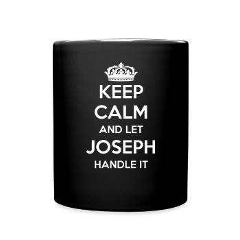 Keep Calm Handle It - Prénom Nom Drôle Joseph - Mug uni - noir - Devant
