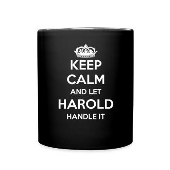 Keep Calm Handle It - Prénom Nom Drôle Harold - Mug uni - noir - Devant