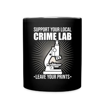 Forensic Technician Crime Scene Investigator Forensic Sentence - Full Colour Mug - black - Front