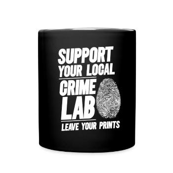 Forensic Technician Crime Scene Investigator Forensic Sentence - Full Colour Mug - black - Front