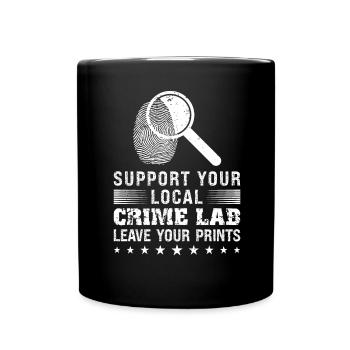 Forensic Technician Crime Scene Investigator Forensic Sentence - Full Colour Mug - black - Front