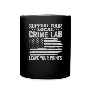 Forensic Technician Crime Scene Investigator Forensic Sentence - Full Colour Mug - black - Front