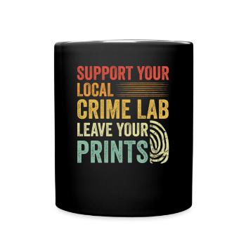 Forensic Technician Crime Scene Investigator Forensic Sentence - Full Colour Mug - black - Front