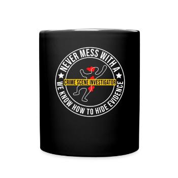 Crime Scene Crime Laboratory Crime Scene Investigator - Full Colour Mug - black - Front