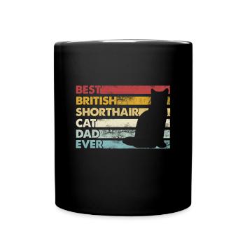 Bester Vater Aller Zeiten - Britisch Kurzhaarkatze - Tasse einfarbig - Schwarz - Vorne