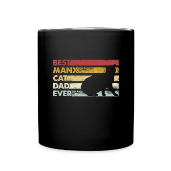 Meilleur père de tous les temps - Manx Cat - Mug uni - noir - Devant