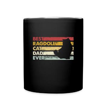 Bester Vater Aller Zeiten - Ragdoll Cat - Tasse einfarbig - Schwarz - Vorne