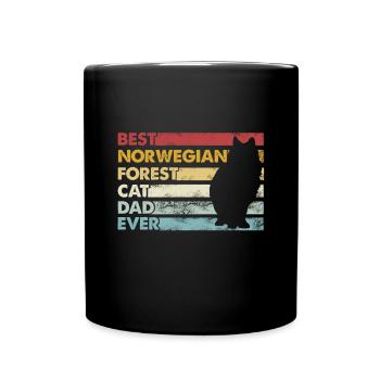 Meilleur père de tous les temps - Norwegian Forest Cat - Mug uni - noir - Devant
