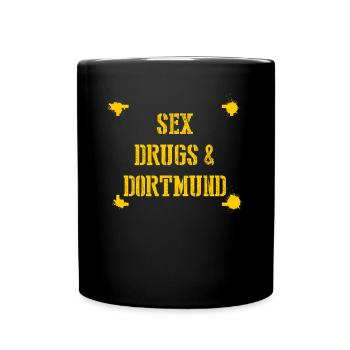 Dortmunder Spruch Dortmund - Tasse einfarbig - Schwarz - Vorne