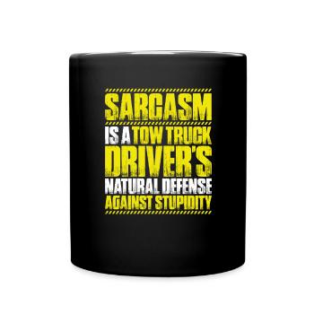 Conducteur de dépanneuse de service - Mug uni - noir - Devant