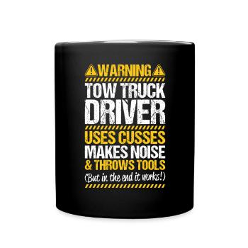 Conducteur de dépanneuse de service - Mug uni - noir - Devant