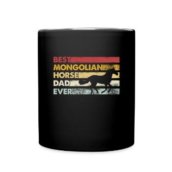 Bester Vater Aller Zeiten - Mongolisches Pferd - Tasse einfarbig - Schwarz - Vorne