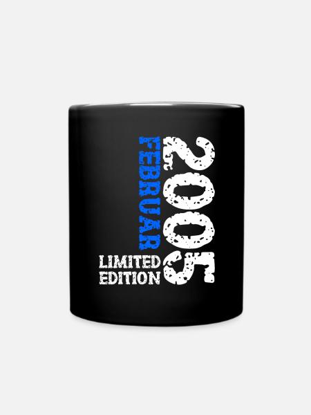 2005 Februar Limited Edition Geburtstag Mann Frau - Tasse einfarbig - Schwarz