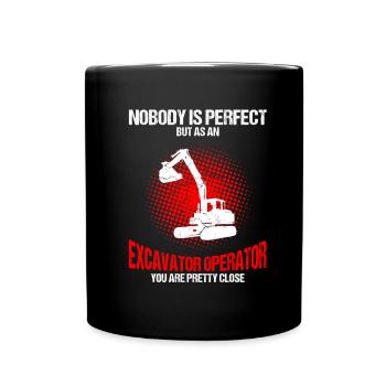operator and heavy machinery operator - Full Colour Mug - black - Front