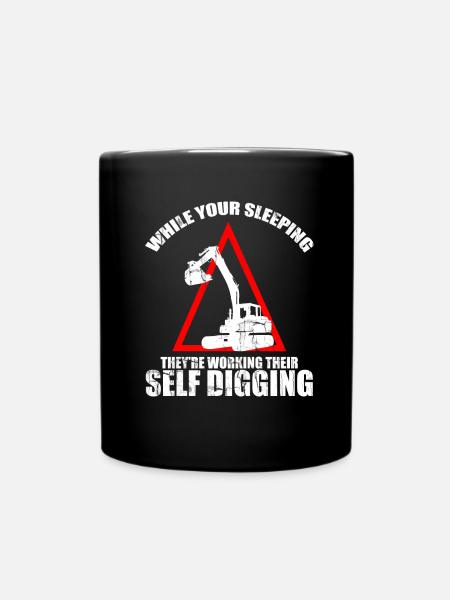 Baggerführer für Bagger und Sandbagger - Tasse einfarbig - Schwarz
