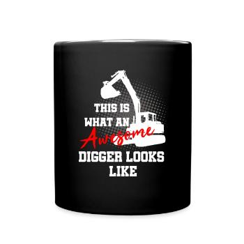 operator and heavy machinery operator - Full Colour Mug - black - Front