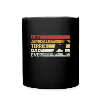 Meilleur père de tous les temps - Airedale Terrier - Mug uni - noir - Devant