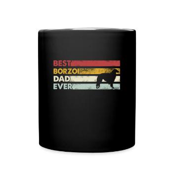 Meilleur père de tous les temps - Borzoi - Mug uni - noir - Devant