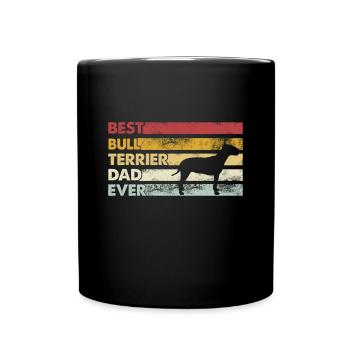 Meilleur père de tous les temps - Bull Terrier - Mug uni - noir - Devant