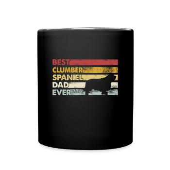 Best Father Ever - Clumber Spaniel - Full Colour Mug - black - Front