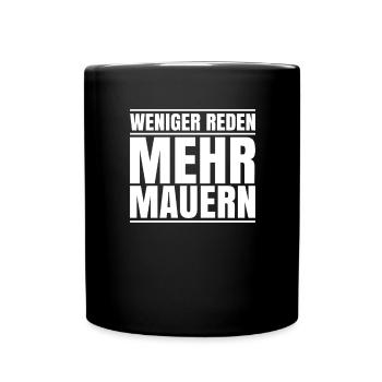 Maurer Maurermeister Mauerwerk Bricklayer Mason - Tasse einfarbig - Schwarz - Vorne