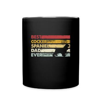 Meilleur père de tous les temps - Cocker Spaniel - Mug uni - noir - Devant