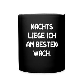 Müde Schlaflos Wach Bleiben Mitarbeiter Geschenk - Tasse einfarbig - Schwarz - Vorne