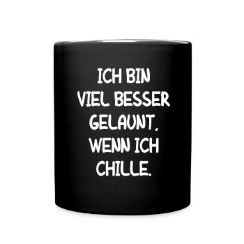 Müde Faul Job Chillen Laune Mitarbeiter Geschenk - Tasse einfarbig - Schwarz - Vorne