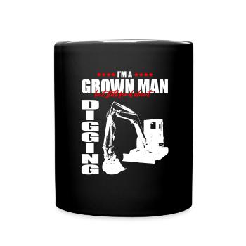 operator and heavy machinery operator - Full Colour Mug - black - Front