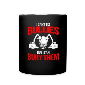 Excavator design for excavator operators - Full Colour Mug - black - Front