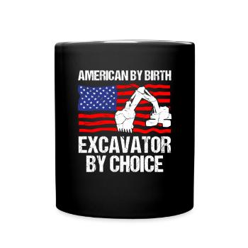operator and heavy machinery operator - Full Colour Mug - black - Front