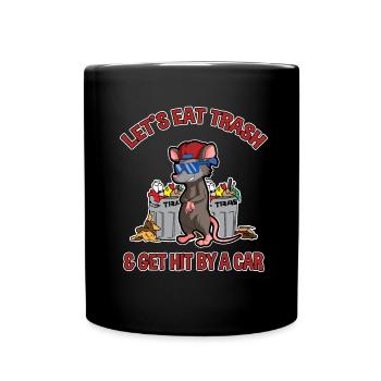 Opossum saying for animal lovers and possum - Full Colour Mug - black - Front