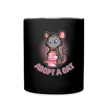 Opossum saying for animal lovers and possum - Full Colour Mug - black - Front