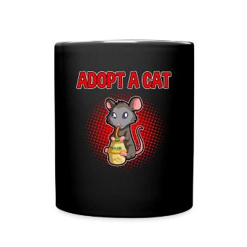 Opossum Design für Possum Fans und Opossum Fans - Tasse einfarbig - Schwarz - Vorne