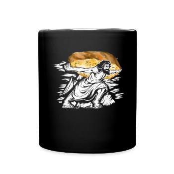 Drôle de pain à l’ail Jésus - Pain à l’ail - Mug uni - noir - Devant