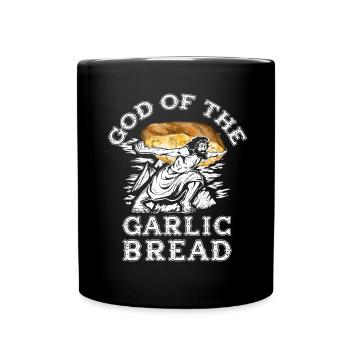 Funny Garlic Bread Jesus - Garlic Bread - Full Colour Mug - black - Front
