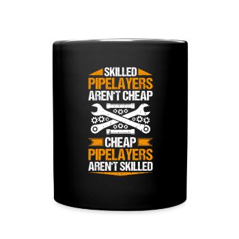 Rohrleitungsbauer Rohrleitungsbau Pipelayer - Tasse einfarbig - Schwarz - Vorne