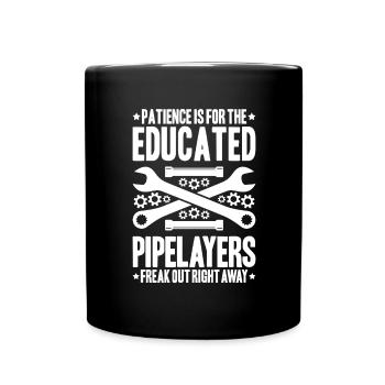 Constructeur de pipelines Construction de pipelines Pipelayer - Mug uni - noir - Devant