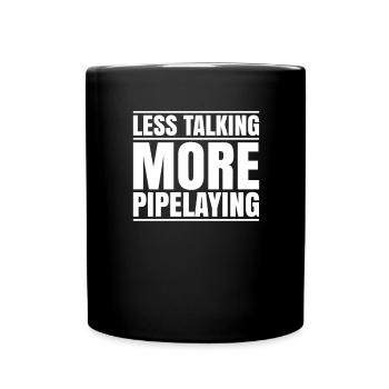 Rohrleitungsbauer Rohrleitungsbau Pipelayer - Tasse einfarbig - Schwarz - Vorne