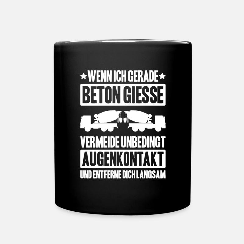 Betonbauer Stahlbetonbauer Concrete Worker - Tasse einfarbig - Schwarz