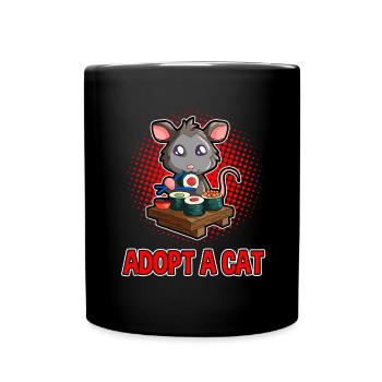 Possum design for opossum lovers and possum - Full Colour Mug - black - Front