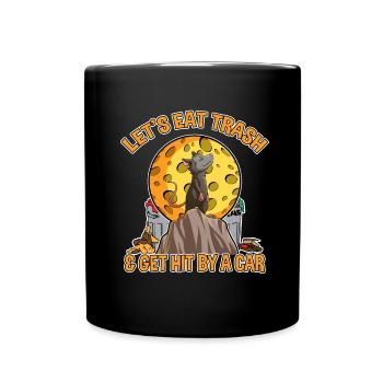 Possum design for opossum lovers and possum - Full Colour Mug - black - Front