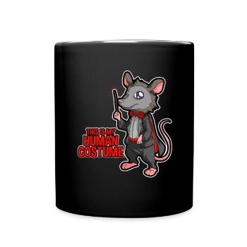 Opossum Design für Possum Fans und Opossum Fans - Tasse einfarbig - Schwarz - Vorne