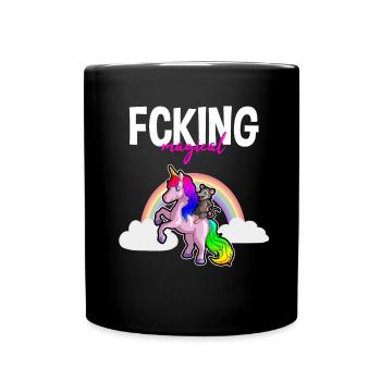 Opossum Design für Possum Fans und Opossum Fans - Tasse einfarbig - Schwarz - Vorne