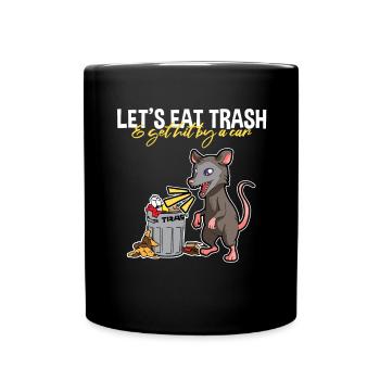 Possum design for opossum lovers and possum - Full Colour Mug - black - Front
