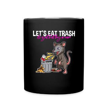 Opossum saying for animal lovers and possum - Full Colour Mug - black - Front