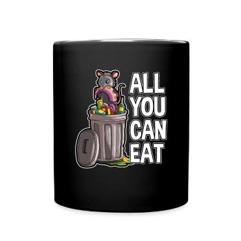 Opossum saying for animal lovers and possum - Full Colour Mug - black - Front