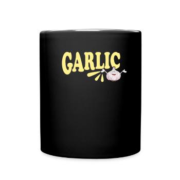 Funny Garlic Bread Couple Design - Full Colour Mug - black - Front